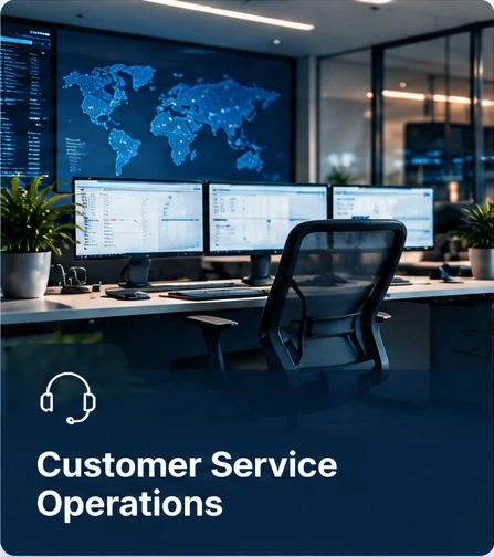 Customer Service Operations – professioneller Arbeitsplatz