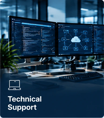 Technical Support – professioneller Arbeitsplatz